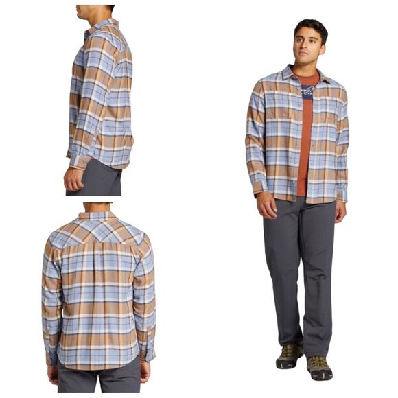 Alpine Design Mens Size S Mount Evans Smokey Slate Flannel Long Sleeve Shirt NWT - Picture 4 of 7